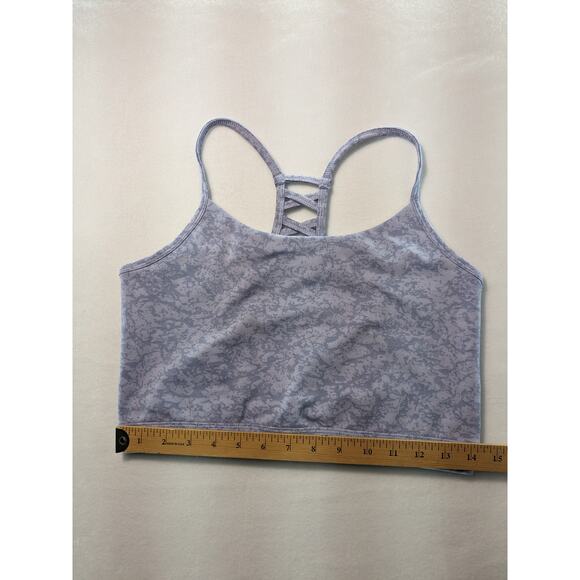 MTA Sport Bras Women's Large 2 pack Yoga tops purple black grey Nwot - Picture 5 of 16